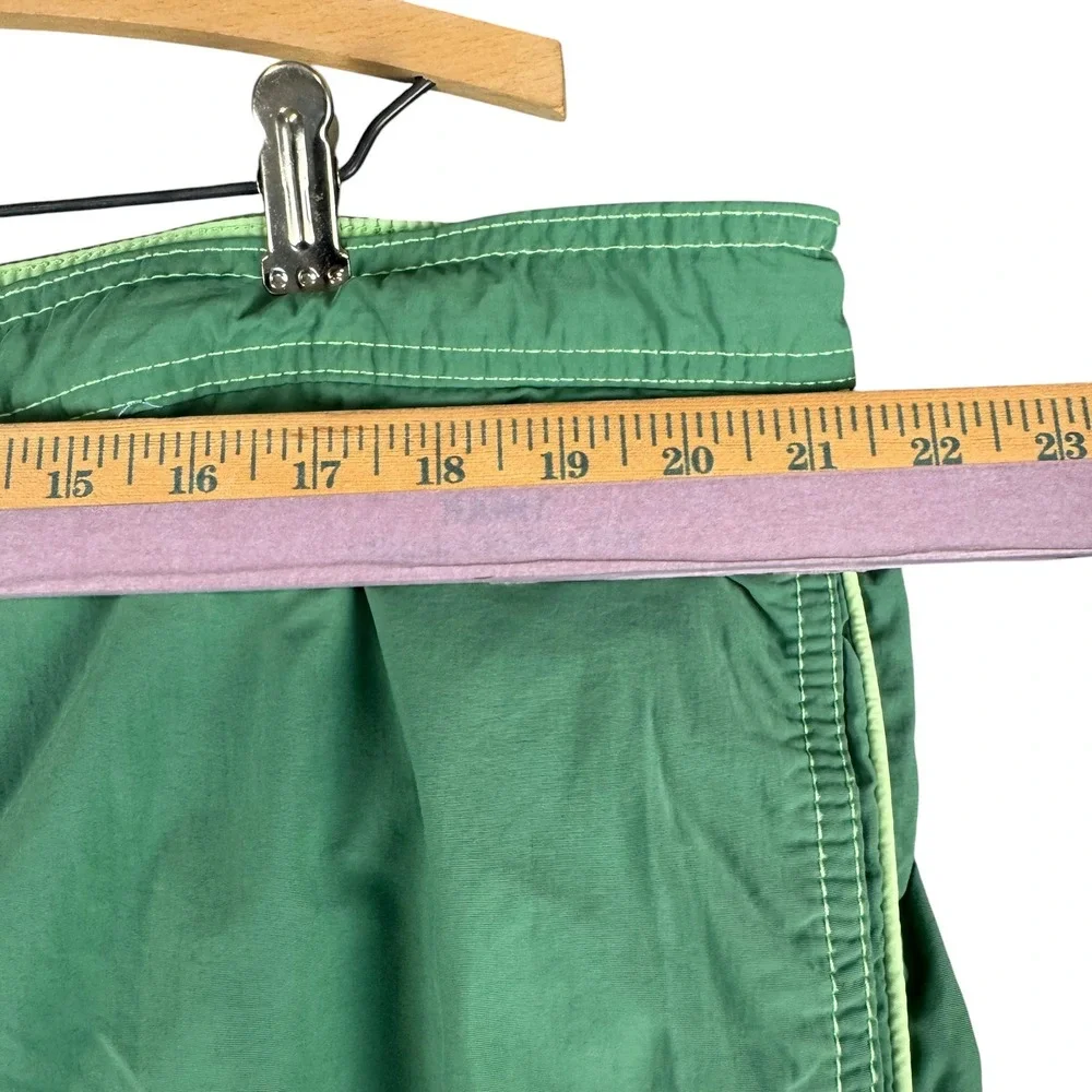 Caribbean Swimwear Mens Green Board Shorts Parrot Logo Mesh Lined Size 44